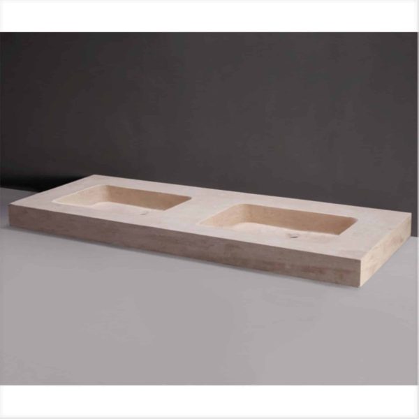 FORZALAQUA Waschbecken Naturstein NAPOLI 160 cm breit