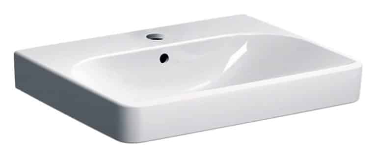 GEBERIT SMYLE SQUARE Waschbecken Keramik 60 cm breit