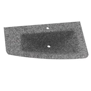 CLASSICO Waschbecken Mineralguss links grau-metallic