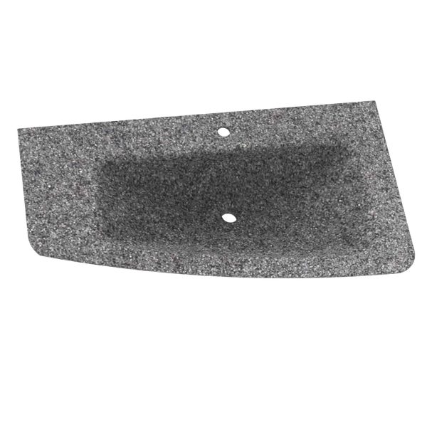 CLASSICO Waschbecken Mineralguss links grau-metallic