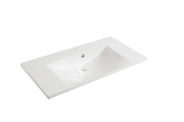 Fackelmann Waschbecken 90 cm aus Gussmarmor