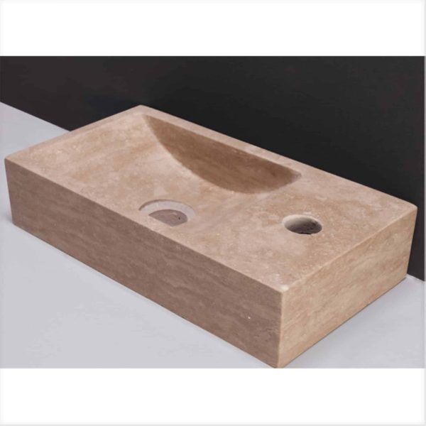 Waschbecken Naturstein VENETIA (40 cm) Travertin