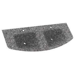 CLASSICO Doppel-Waschtisch Mineralguss grau-metallic