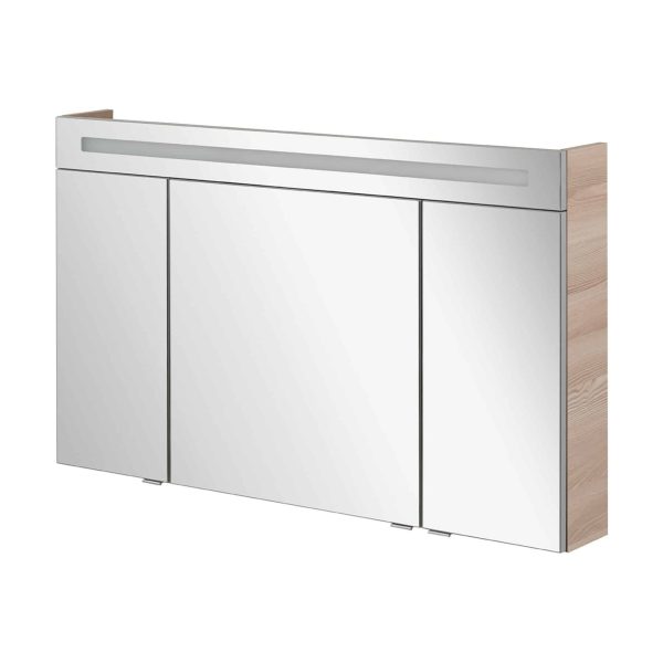 Fackelmann B.CLEVER LED Spiegelschrank 120 cm Braun hell
