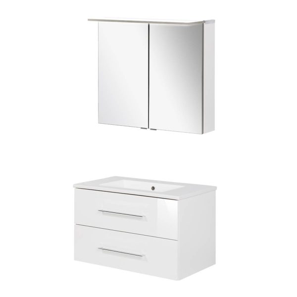 FACKELMANN B.PERFEKT Waschtisch Set mit Spiegelschrank 82 cm breit