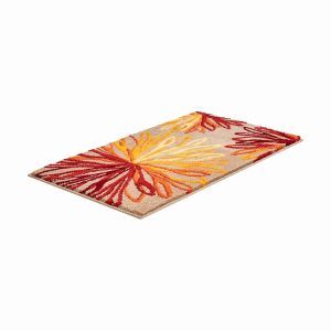 GRUND ART Badematte 70 x 120 cm Orange/Beige