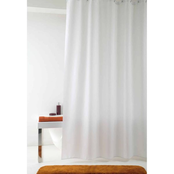 GRUND IMPRESSA Duschvorhang 120 x 200 cm Weiß