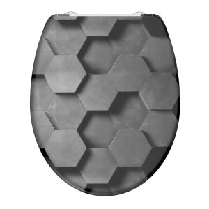 SCHÜTTE GREY HEXAGONS WC-Sitz