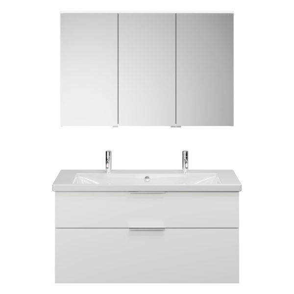 Burgbad EQIO Waschtisch Set mit Spiegelschrank 123 cm breit