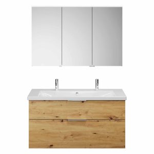 Burgbad EQIO Waschtisch Set mit Spiegelschrank 123 cm breit