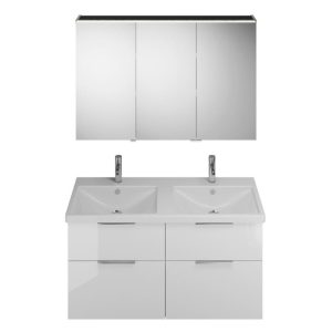 Burgbad EQIO Waschtisch Set mit Spiegelschrank 123 cm breit
