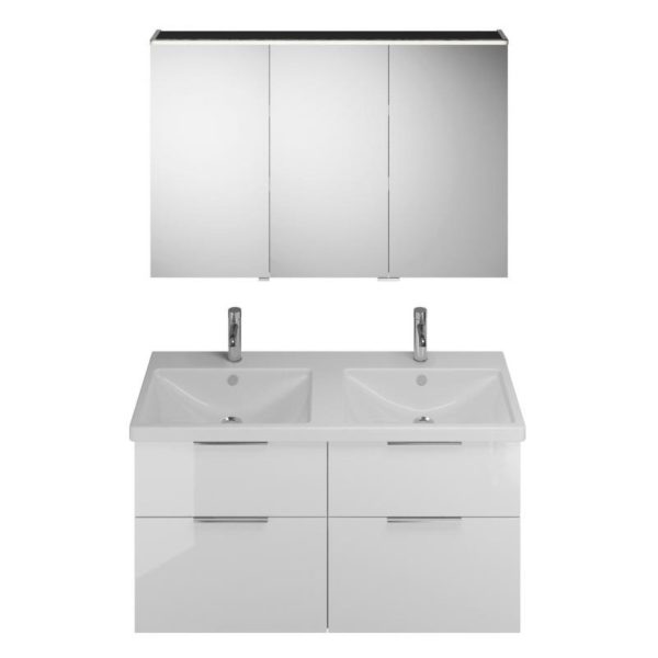 Burgbad EQIO Waschtisch Set mit Spiegelschrank 123 cm breit