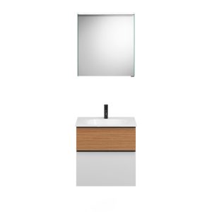 Burgbad FIUMO Waschtisch Set mit Spiegelschrank 62 cm breit