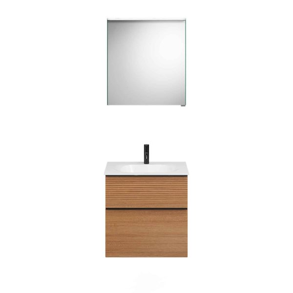 Burgbad FIUMO Waschtisch Set mit Spiegelschrank 62 cm breit