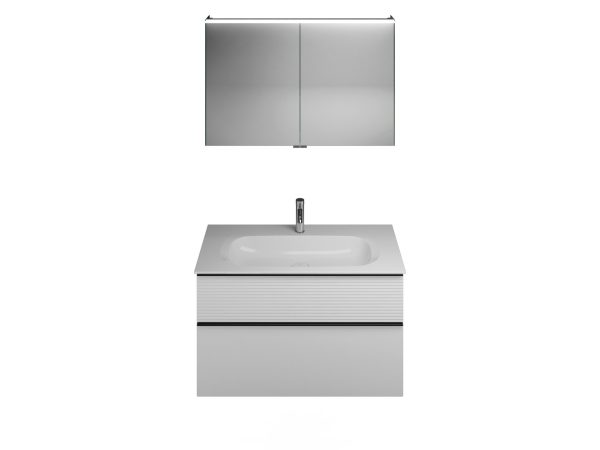 Burgbad FIUMO Waschtisch Set mit Spiegelschrank 102 cm breit