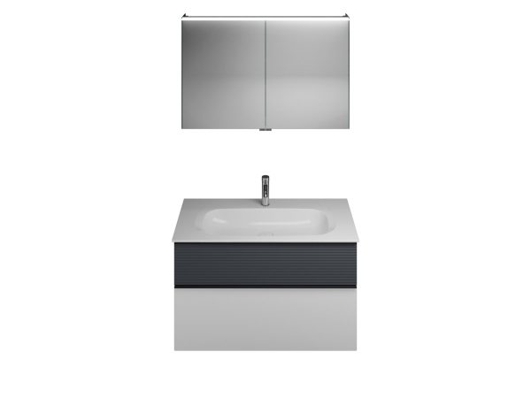 Burgbad FIUMO Waschtisch Set mit Spiegelschrank 102 cm breit