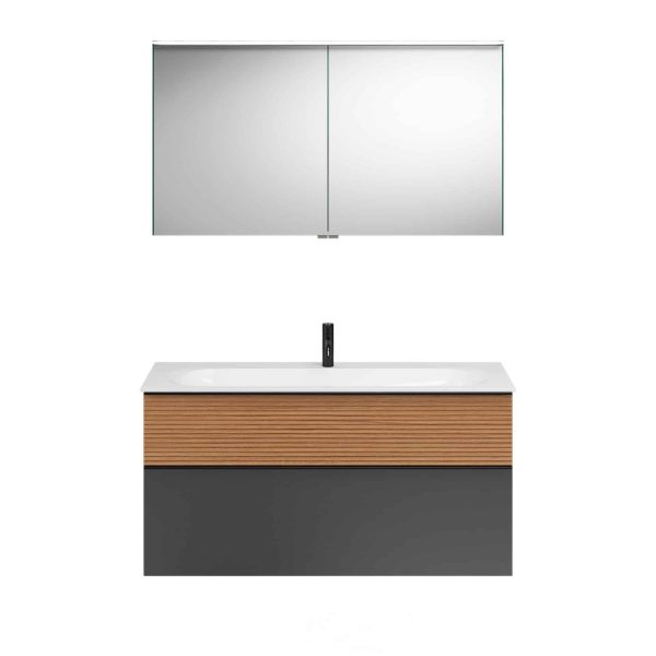 Burgbad FIUMO Waschtisch Set mit Spiegelschrank 122 cm breit