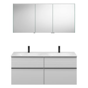 Burgbad FIUMO Waschtisch Set mit Spiegelschrank 142 cm breit