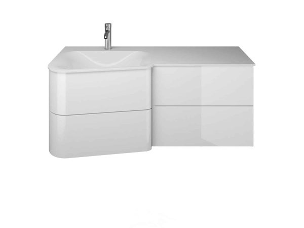 Burgbad BADU Waschbecken mit Unterschrank 122 cm breit