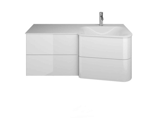 Burgbad BADU Waschbecken mit Unterschrank 122 cm breit