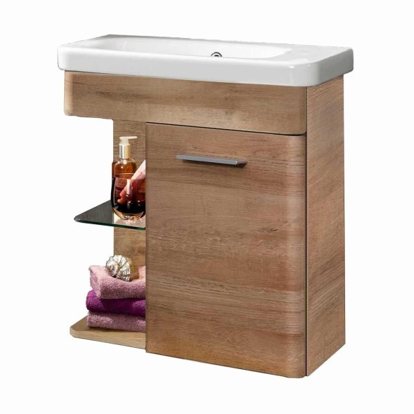 LANZET K8 Gäste WC Set 60 cm Hellbraun