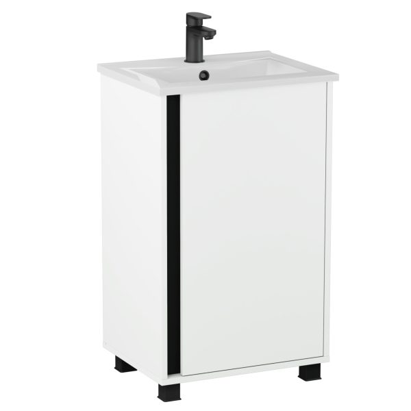 BADEDU LULE Gäste WC Waschtisch Set 51 cm breit