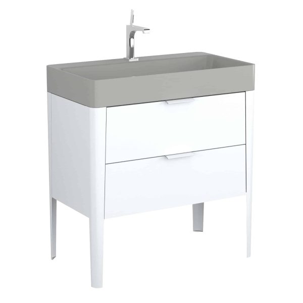 BADEDU SORA Waschbecken mit Unterschrank 80 cm breit