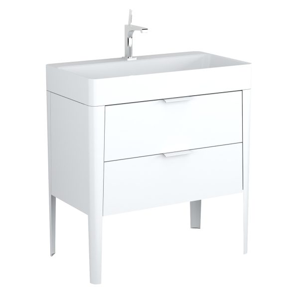 BADEDU SORA Waschbecken mit Unterschrank 80 cm breit