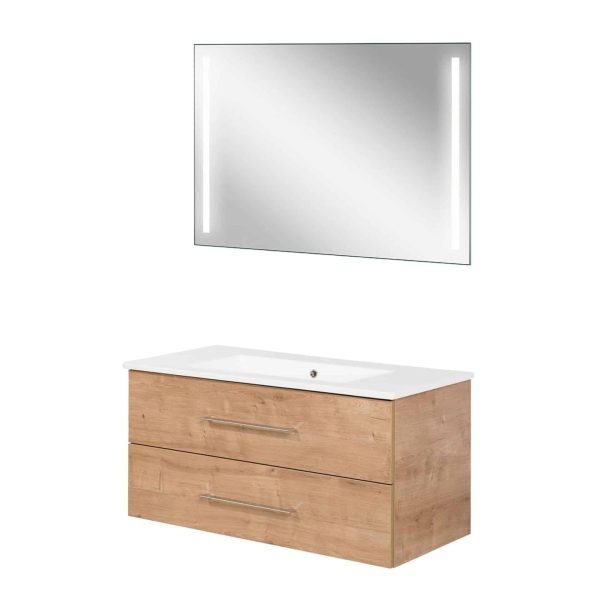 FACKELMANN B.PERFEKT Waschtisch Set mit Spiegel 103 cm breit
