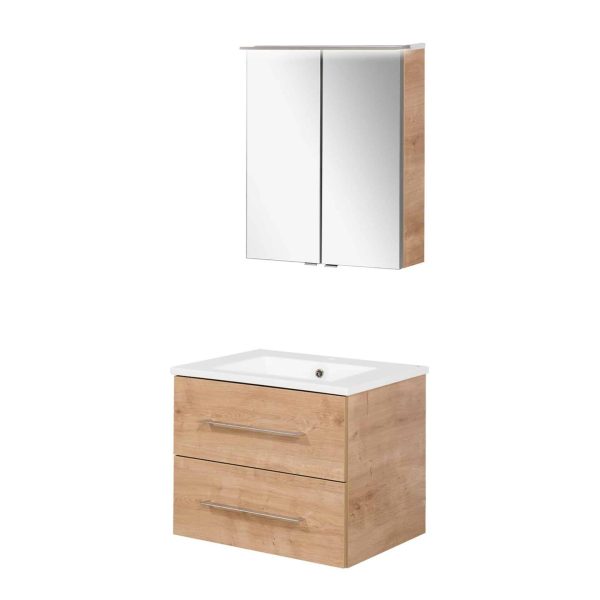FACKELMANN B.PERFEKT Waschtisch Set mit Spiegelschrank 62 cm breit
