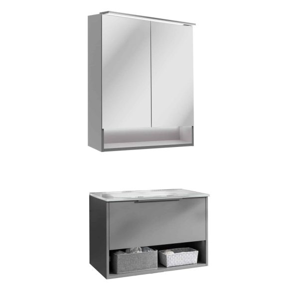 FACKELMANN B.PARIS Waschtisch Set mit Spiegelschrank 70 cm breit