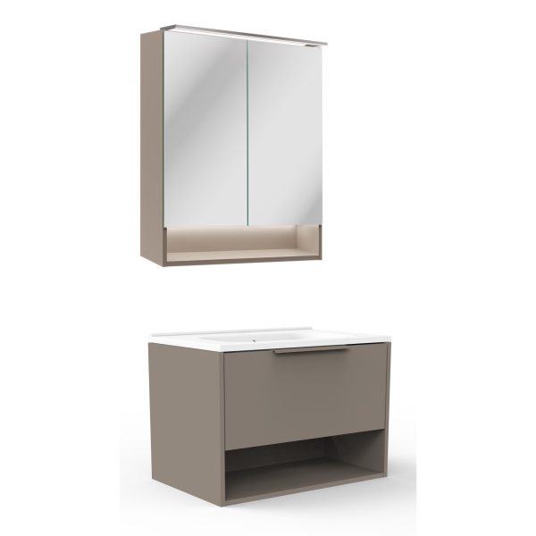 FACKELMANN B.PARIS Waschtisch Set mit Spiegelschrank 70 cm breit