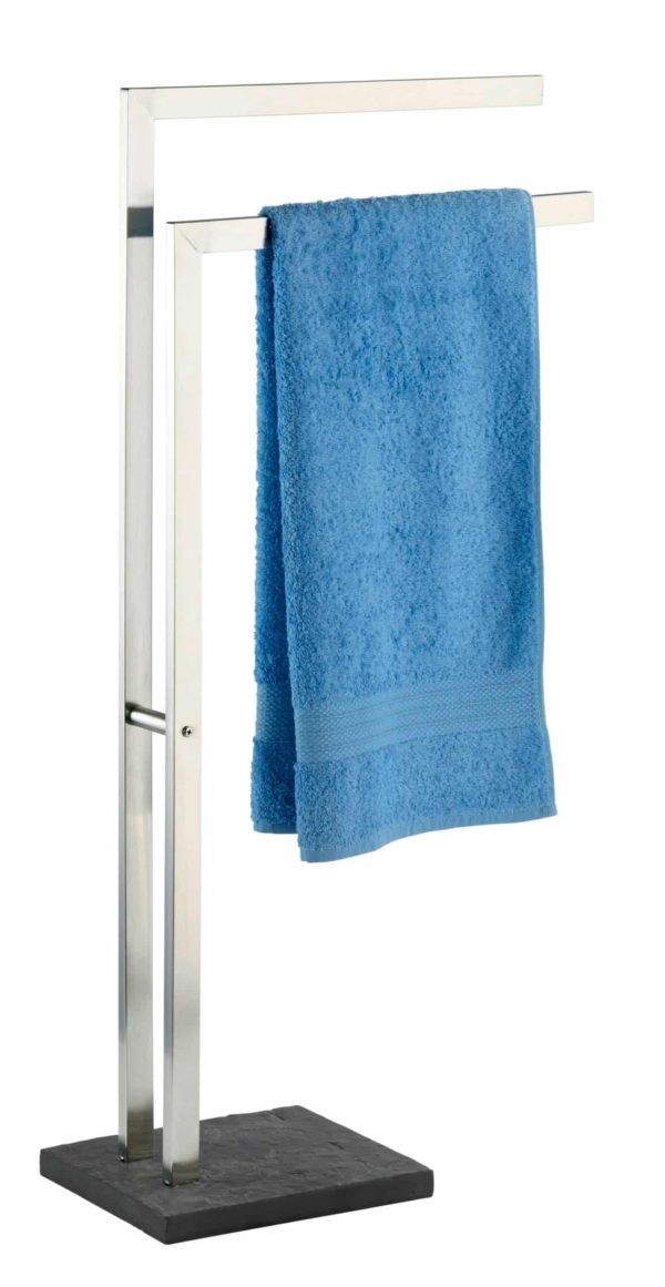 WENKO SLATE ROCK Handtuchhalter Chom/Grau