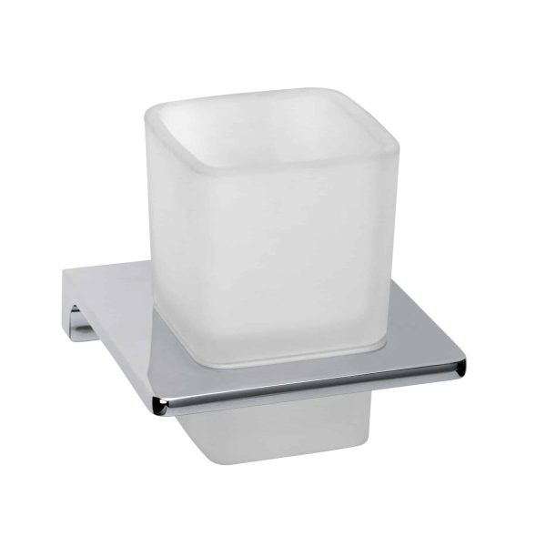 BadeDu SIRIUS Glas mit Halter Chrom