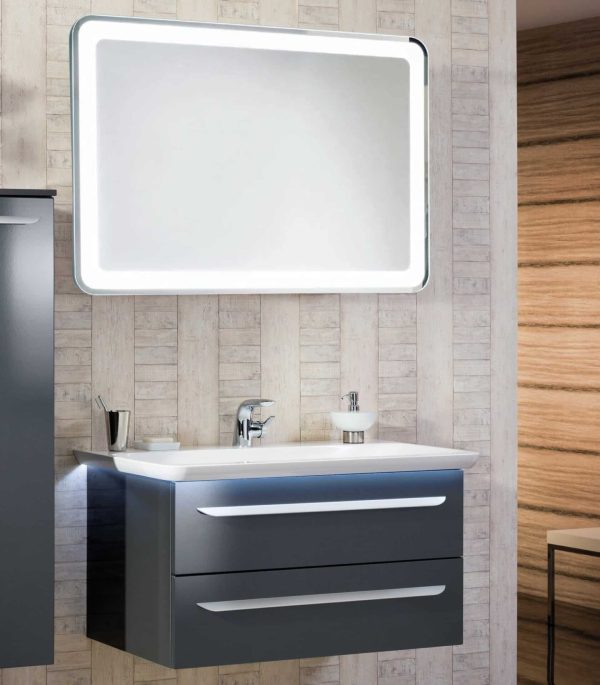 Lanzet M9 Waschtisch Set mit Spiegel 100 cm breit