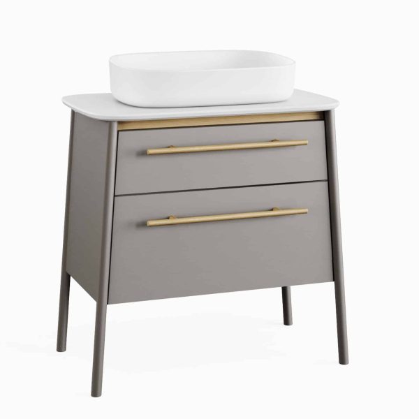 BadeDu Möbel-Set TANA 80 cm Grau