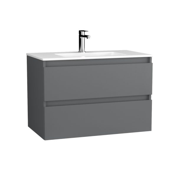 BADEDU GERS Waschbecken mit Unterschrank 80 cm breit