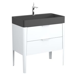 BADEDU SORA Waschbecken mit Unterschrank 80 cm breit