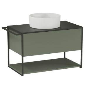 BADEDU DUNA Waschbecken mit Unterschrank 80 cm breit