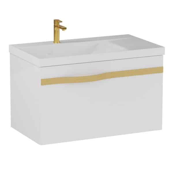 BADEDU FILS Waschbecken mit Unterschrank 69 cm breit