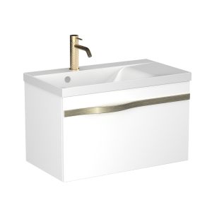 BADEDU FILS Waschbecken mit Unterschrank 69 cm breit