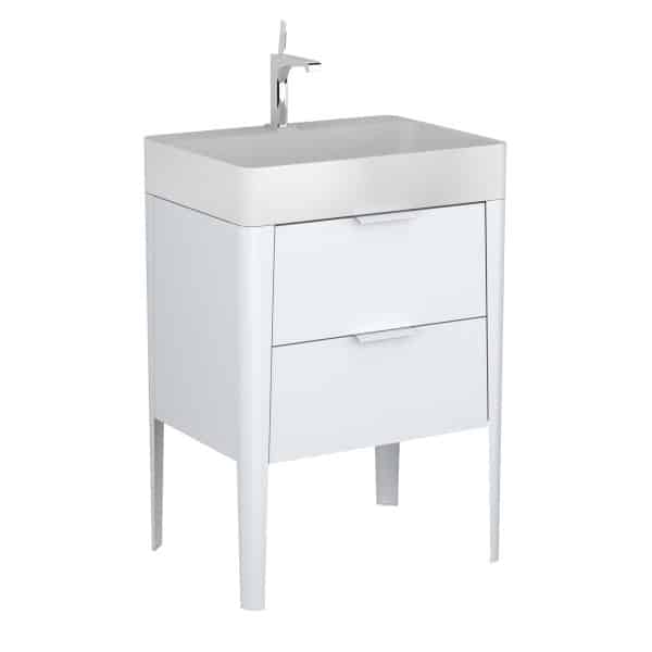 BADEDU SORA Waschbecken mit Unterschrank 60 cm breit