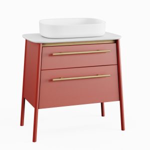 BADEDU TANA Waschbecken mit Unterschrank 80 cm breit