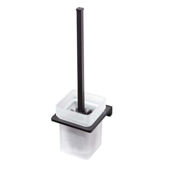 BadeDu SIRIUS Toilettenbürste mit Halter Schwarz matt