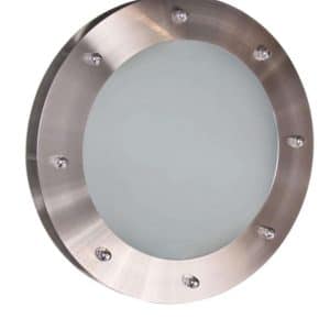 Bullauge ø 300 mm Milchglas Edelstahl mit Teleskoprahmen BT30/2 - beidseitig Schrauben