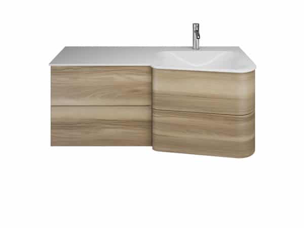 Burgbad BADU Waschbecken mit Unterschrank 122 cm breit