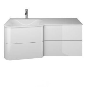 Burgbad BADU Waschbecken mit Unterschrank 122 cm breit