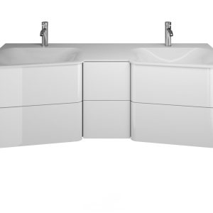 Burgbad BADU Waschbecken mit Unterschrank 152 cm breit