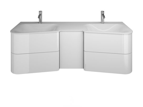 Burgbad BADU Waschbecken mit Unterschrank 152 cm breit