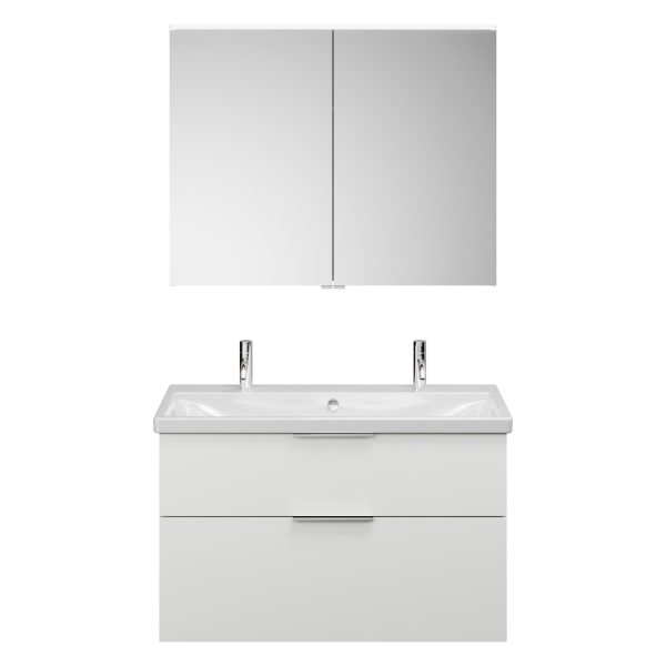 Burgbad EQIO Waschtisch Set mit Spiegelschrank 103 cm breit